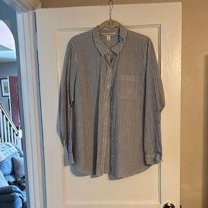 Old Navy Blue and White Blouse Professional Style